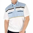 thumbnail image 1 of Classics by Palmland Horizontal Short Sleeve Banded Bottom Shirt with 2 Pockets, 1 of 3