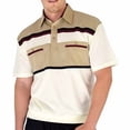 thumbnail image 1 of Classics by Palmland Horizontal Short Sleeve Banded Bottom Shirt with 2 Pockets, 1 of 3