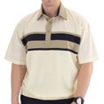thumbnail image 1 of Classics by Palmland Horizontal Short Sleeve Banded Bottom Shirt with Pocket, 1 of 3