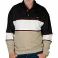 thumbnail image 1 of Classics by Palmland Horizontal Stripes Big and Tall Banded Bottom Shirt Taupe, 1 of 3