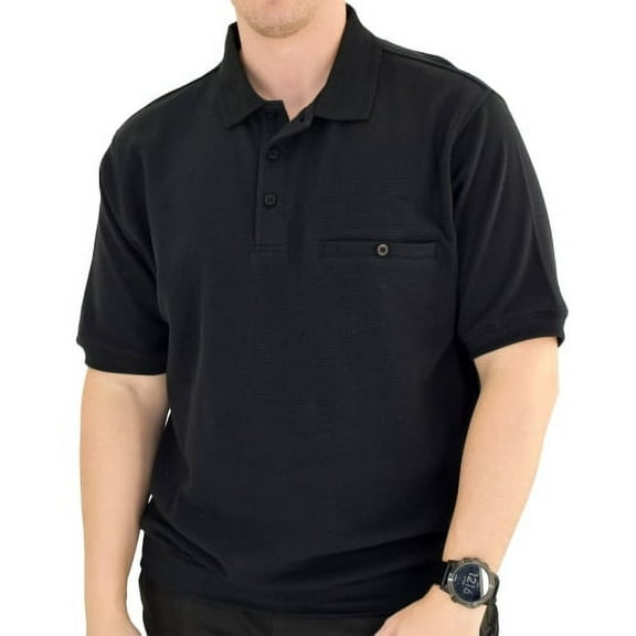 Classics by Palmland Short Sleeve Banded Bottom Polo Shirt with Pocket
