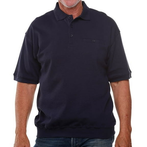 Classics by Palmland Short Sleeve Banded Bottom Polo Shirt with Pocket