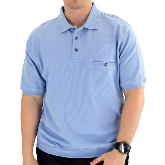 Classics by Palmland Short Sleeve Banded Bottom Polo Shirt with Pocket
