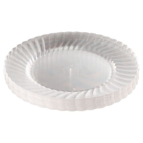 Classicware Plastic Plates, 9" Dia, Clear, 12/pack, 15 Packs/carton | Bundle of 2