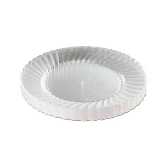 Classicware Plastic Plates 9" Diameter, Clear, 12 Plates/Pack