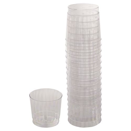 Classicware Tumblers, Rocks Glass, 9 oz, Plastic, Clear, 16/Bag, 15 Bag/Carton | Bundle of 5
