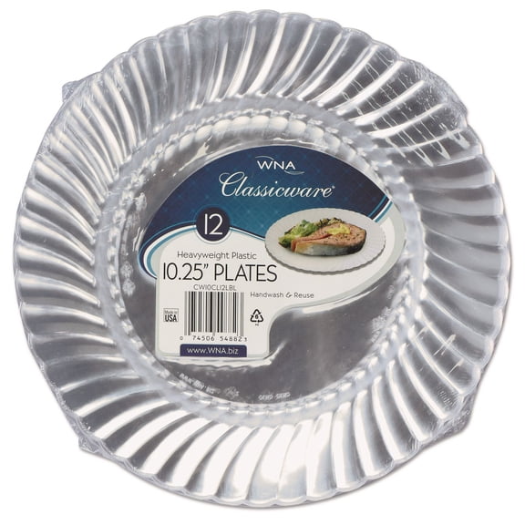 Classicware WNA Comet Heavyweight Plastic Clear Plates