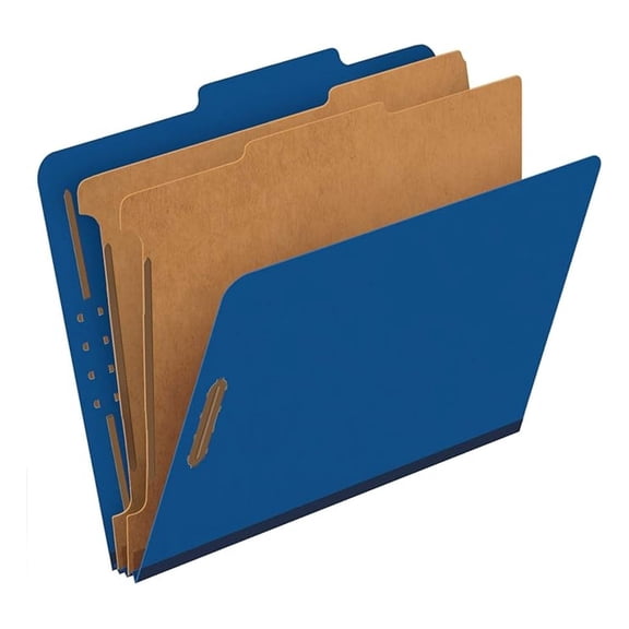 Classification File Folders Letter Size, 2 Divider, Durable Pressboard Folders for Office, School, Home Organization, Document Storage, 6 Filing Sections