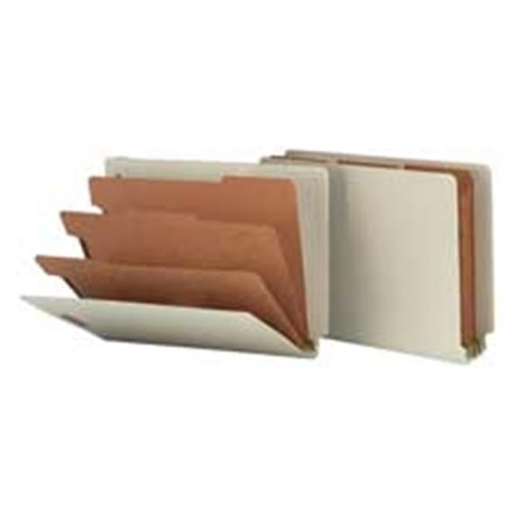 Classification Folder- Straight Cut Tab- 3 Div- Ltr- 3in. Exp- GY