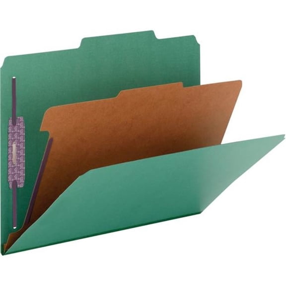 Classification Folders- 1 Divider- Letter- Green