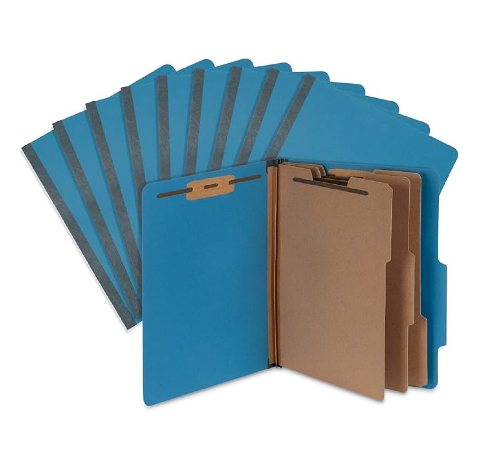 Classification Folders with Dividers, 10 Pack - Letter Size Dark Blue ...
