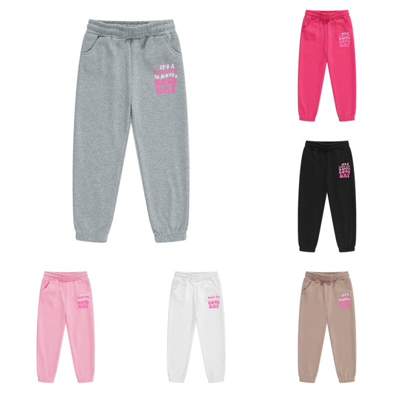Classification Girls Pants and Kids Jogger Pants with Prints for Everyday Casual Wear - Comfortable Athletic Bottoms for Youth Size 2-3 Years