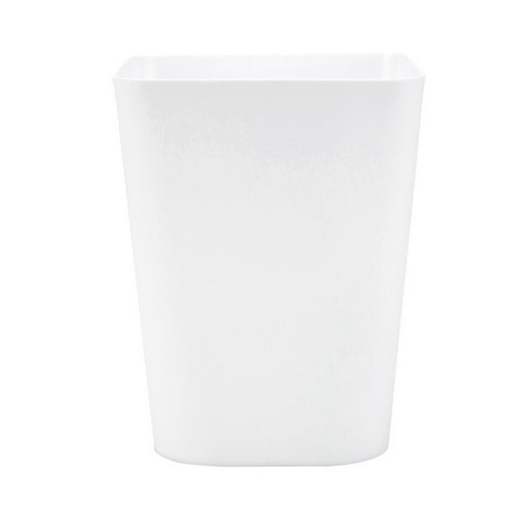 Classification Trash Can Wastebasket Small Compact Space Saving Sturdy Plastic for Bathroom Kitchen Countertop Vanity Desk Home Use Under 10$, White