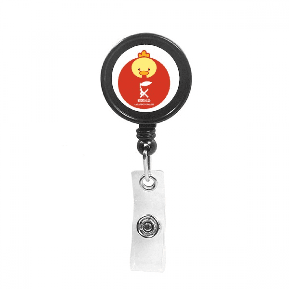 Classification Waste Harmful Waste Chicken Retractable Keychain Badge Holder ID Badge