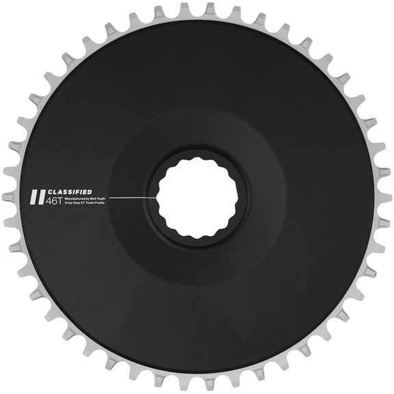 Classified Aero Chainring - 46t, DropStop ST for HG+ and KMC 12-Speed Chains, Black