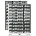 thumbnail image 1 of Classified Reversed Sticker Set - Black - Gloss Finish - 1.75" Medium, 1 of 7
