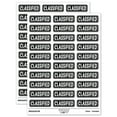 thumbnail image 1 of Classified Reversed Sticker Set - White - Gloss Finish - 1.75" Medium, 1 of 7