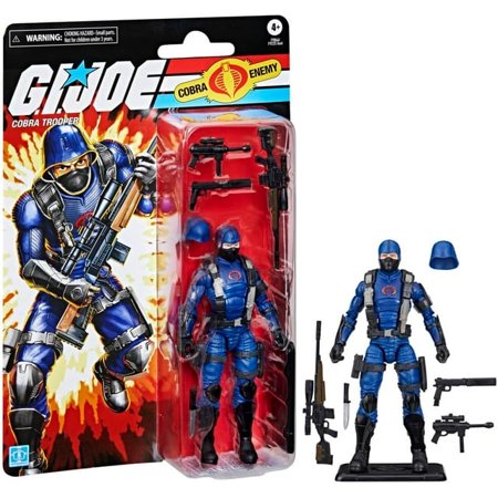Classified Series Retro Cardback Cobra Trooper, Collectible 6 Inch Action Figure with 9 Accessories