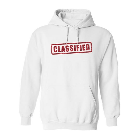 Classified Stamp Hoodie Men -Image by Shutterstock, Male Medium