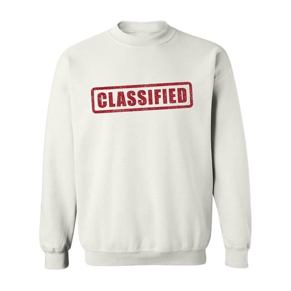 Classified Sweatshirt Men -Image by Shutterstock, Male 5X-Large