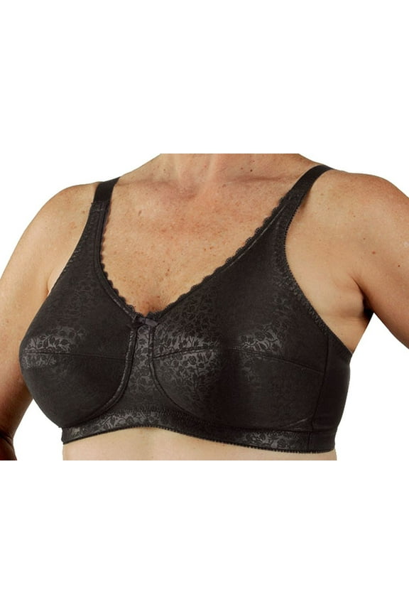 772E Post Mastectomy Fashion Bra - Black - 32AA