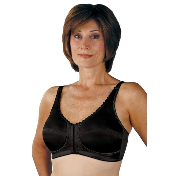 Classique Post Mastectomy Front & Back Closure Bra 732 -36DD - Black