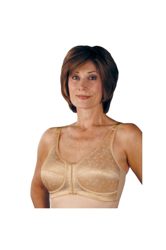 Post Mastectomy Front & Back Closure Bra 732 -36DD - Nude