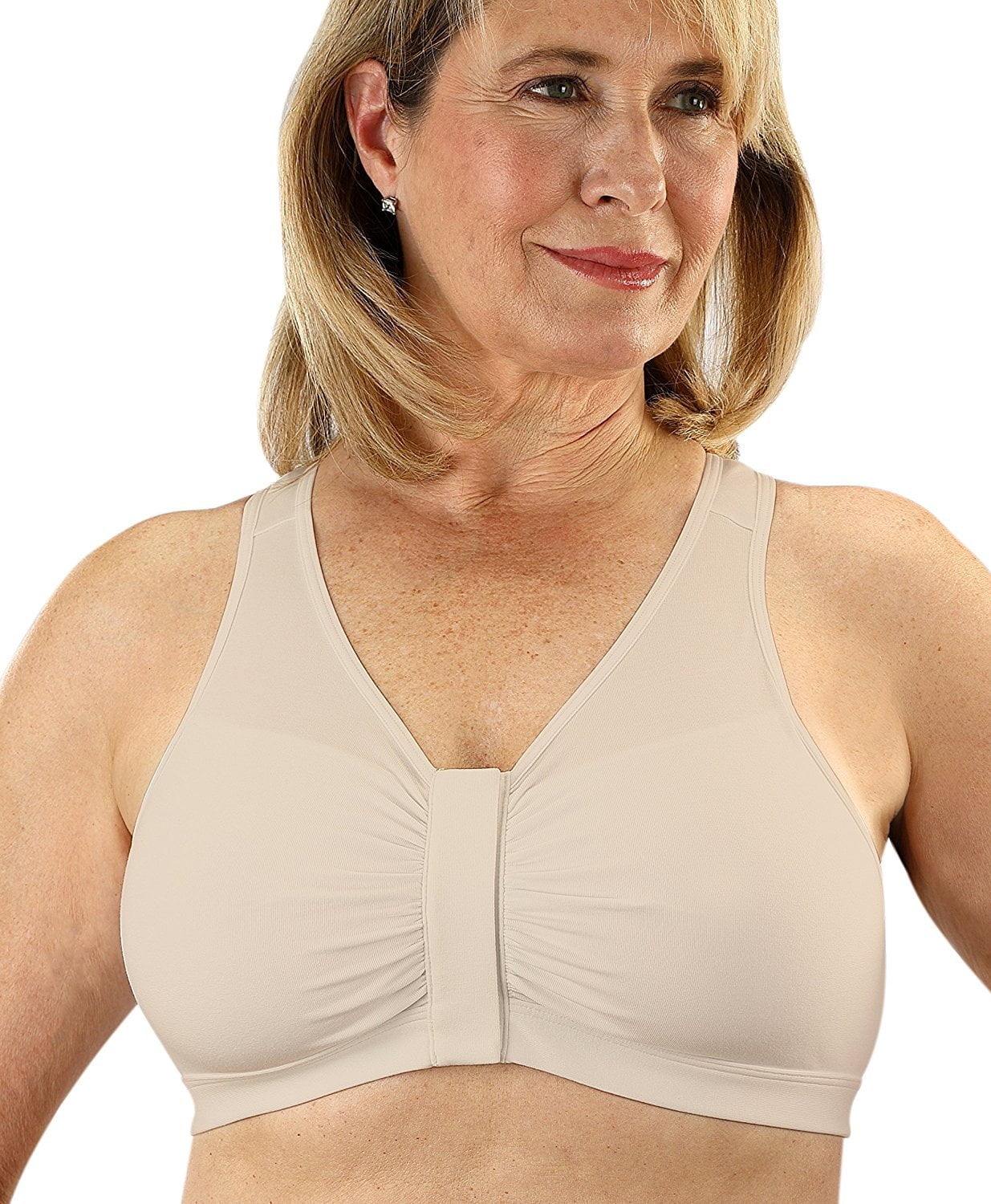 Front Closure Mastectomy Bras for Women Wireless Soft Cup Cotton