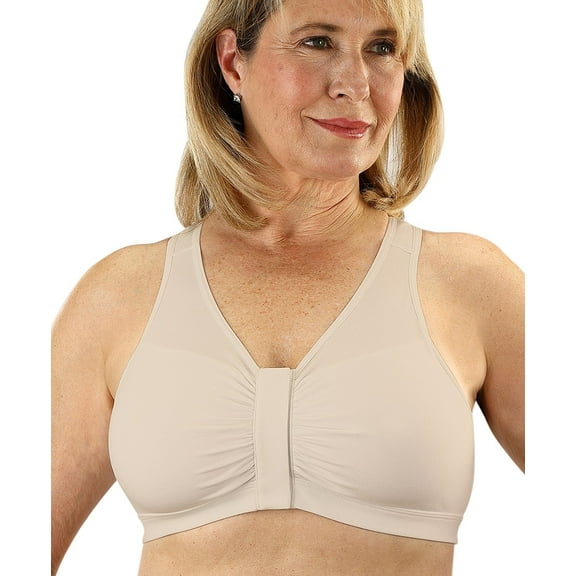 Classique Post Mastectomy Front Closure Wide Strap Fashion Bra XX-Large Beige