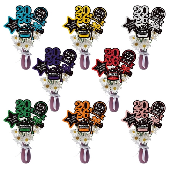 Classof2026 Photo Props, Graduation Cap Decorations, Black Glitter, Red Decorations, Party Table Decorations, Table Vase Centerpiece, 2026 Graduation, 5 Pc