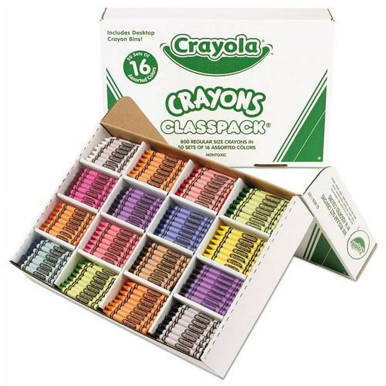 Classpack Regular Crayons, 16 Colors, 800/Box Classpack Regular Crayons, 16 Colors, 800/Box