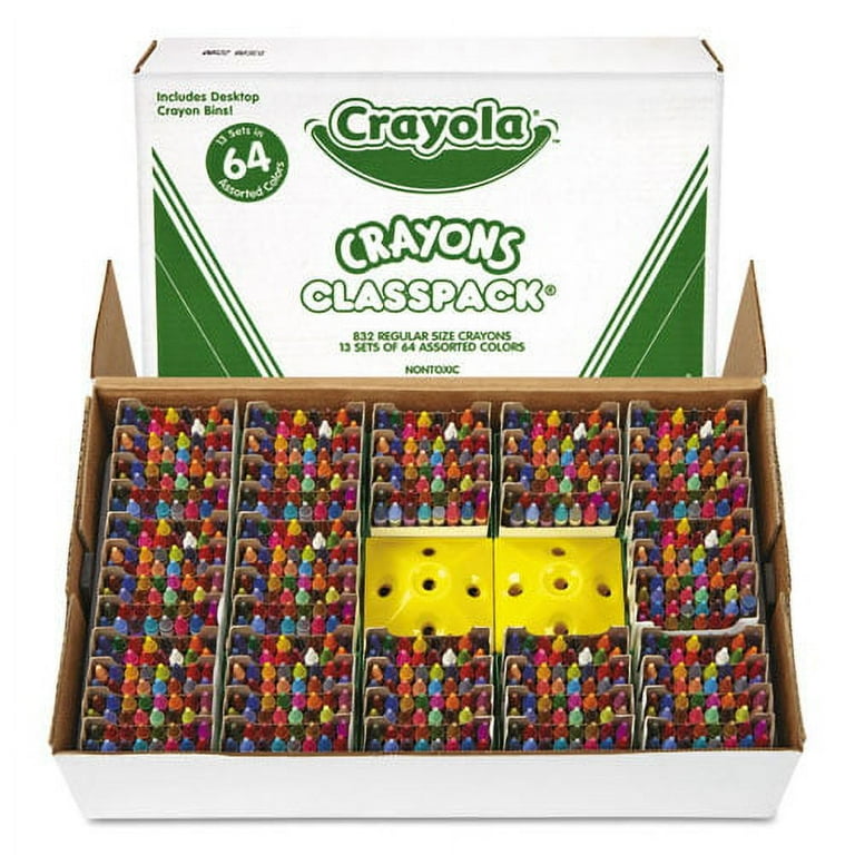 Classpack Regular Crayons, Assorted, 13 Caddies, 832/Box Classpack Regular Crayons, Assorted, 13 Caddies, 832/Box