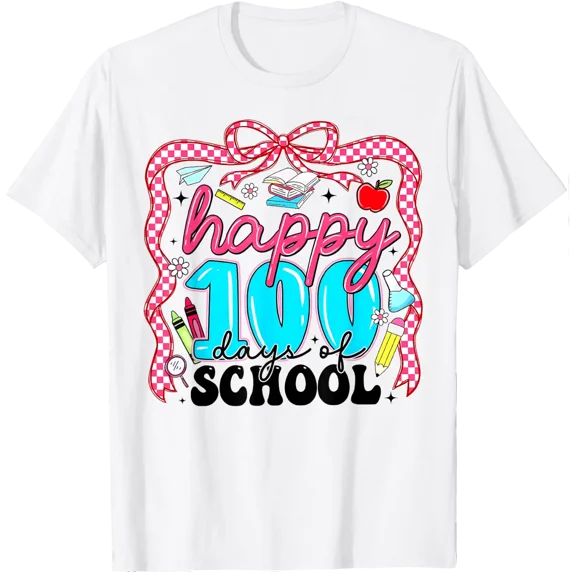 Classroom 100th Day Coquette Bow T Shirt All Size S-5XL