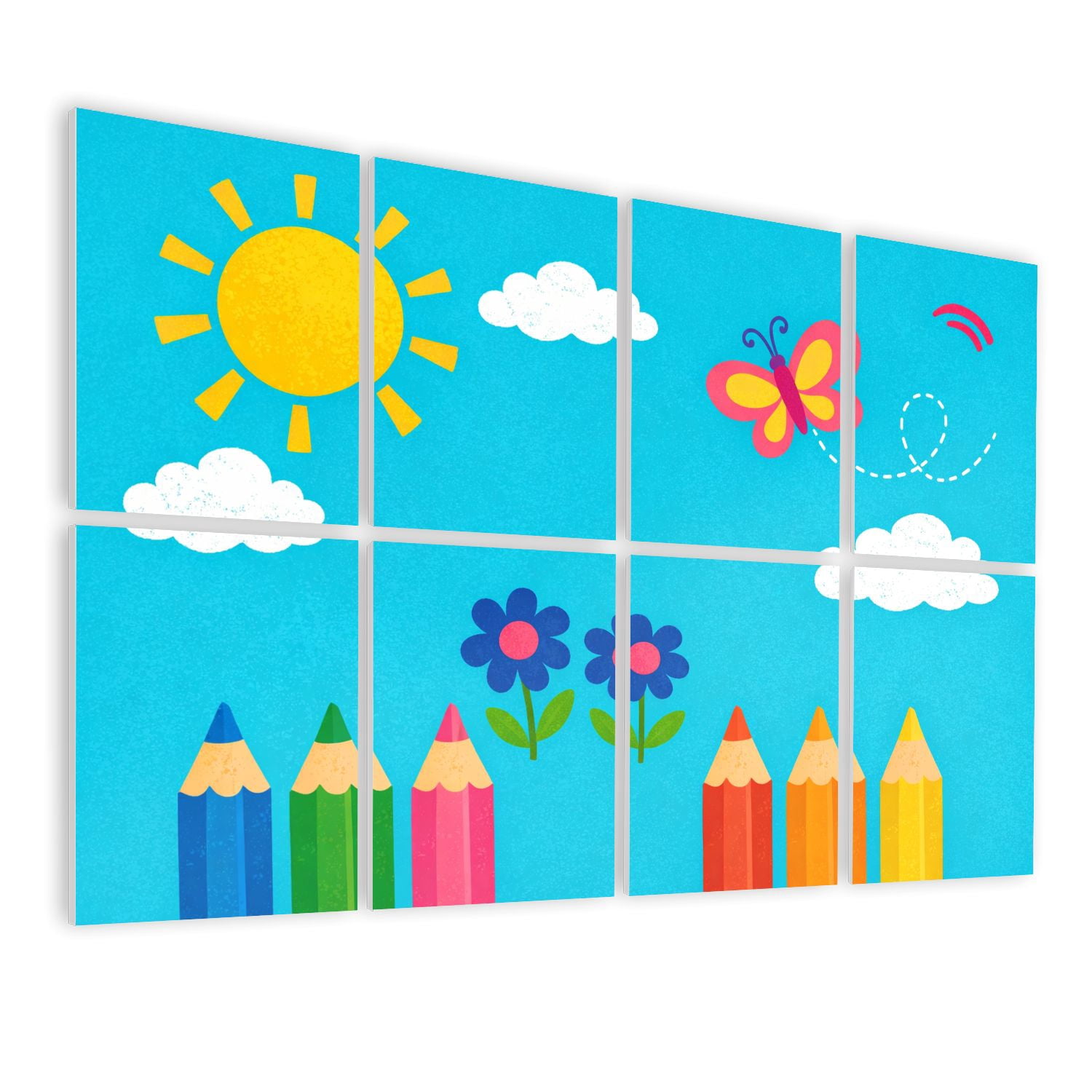 Classroom 8 Pack Art Acoustic Panels Sound Absorbing Colorful Children ...