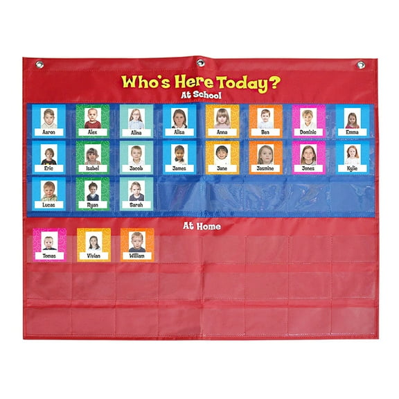 Classroom Attendance Chart Classroom Management Pocket Chart Homeschool, Preschool Supplies, Helping Hands Pocket Chart