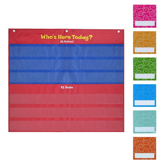 Classroom Attendance Chart Helping Hands Pocket Chart, Classroom Management Pocket Chart for Classroom Preschool