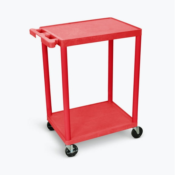 Classroom Basics RDSTC22RD Flat Shelf Cart - Two Shelves