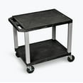 thumbnail image 1 of Classroom Basics WT26-N 26"H AV Cart - Two Shelves - Nickel Legs, 1 of 1
