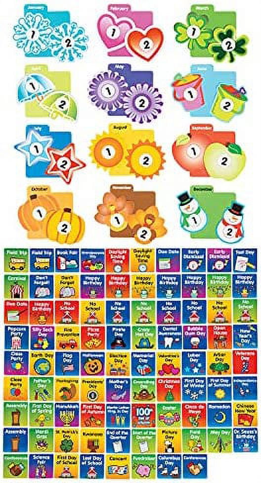Classroom Calendar and Days Of Year 400 Pieces and Numbers Teacher