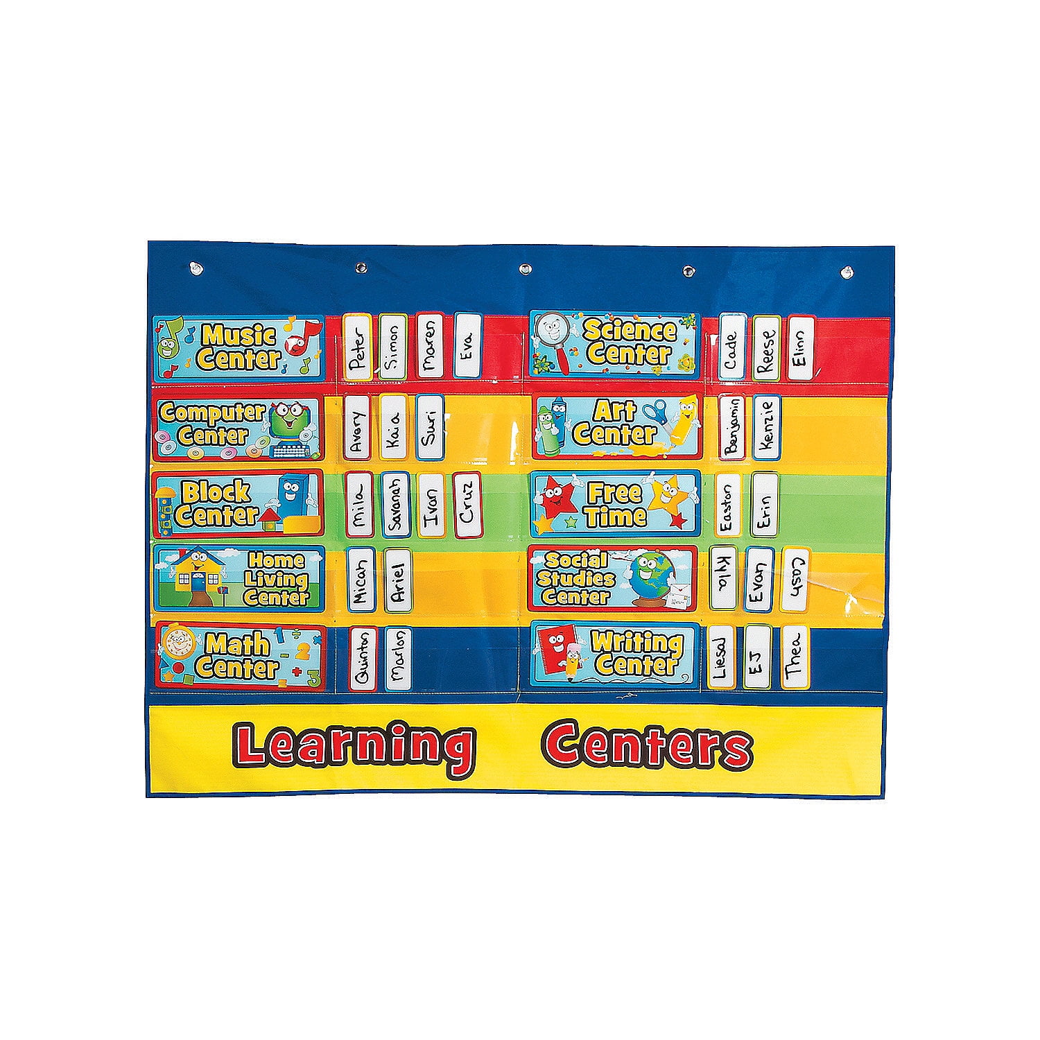 Classroom Centers Pocket Chart Educational 49 Pieces