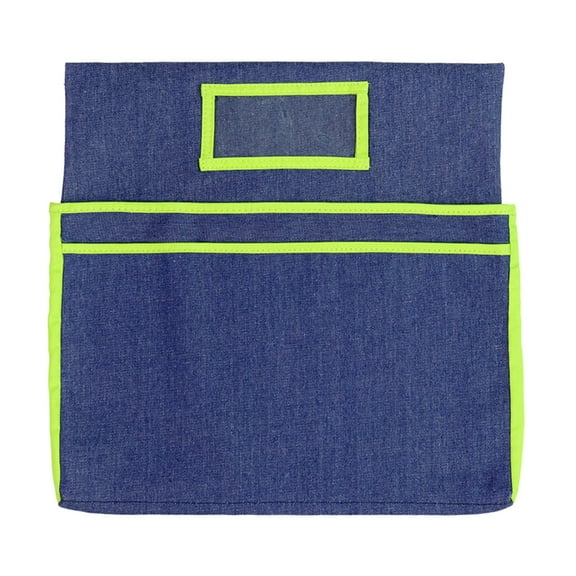 Classroom Chair Seat Storage Pocket with Name Card Slot, School Chair Back Storage Pockets