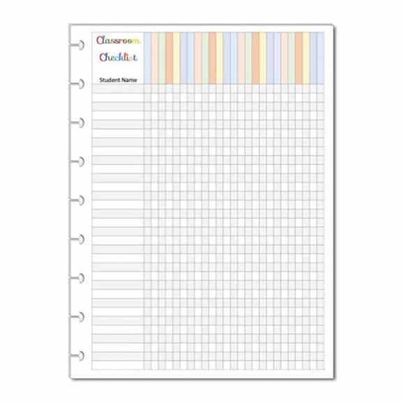 Classroom Checklist Refills for 9 Disc Happy Planners
