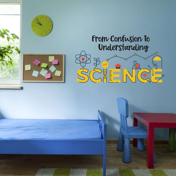 Classroom From Confusion To Understanding Science Algebra Multiplication Geometry Teacher Classroom Student Homework Artwork Holiday Decorating Ideas Bedroom Wall Decal Sticker - Size: 20 In X 10 In