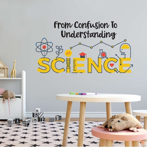 Classroom From Confusion to Understanding Science Algebra Multiplication Geometry Teacher Classroom Student Homework Artwork Holiday Decorating Ideas Bedroom Wall Decal Sticker - Size: 20 In X 10 In
