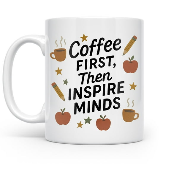 Teacher 11 oz Coffee Mug - Classroom Cozy Charm White Ceramic Gift
