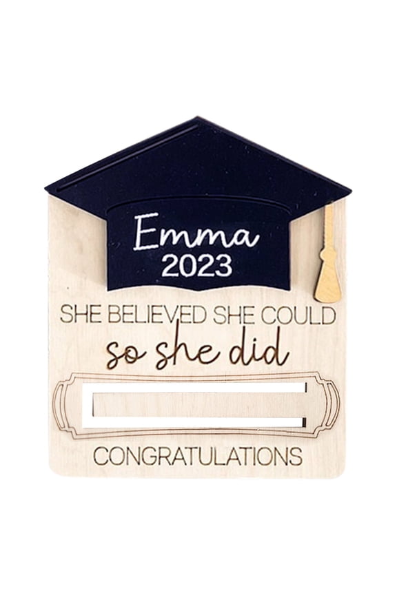 A Classroom Decorations2023 Wooden Graduation Wallet Money Holder Graduation Gift Piggyer Bank Tiered Tray Graduation Money Graduation Gift Ideas for Him Personalized Graduation Gift Items