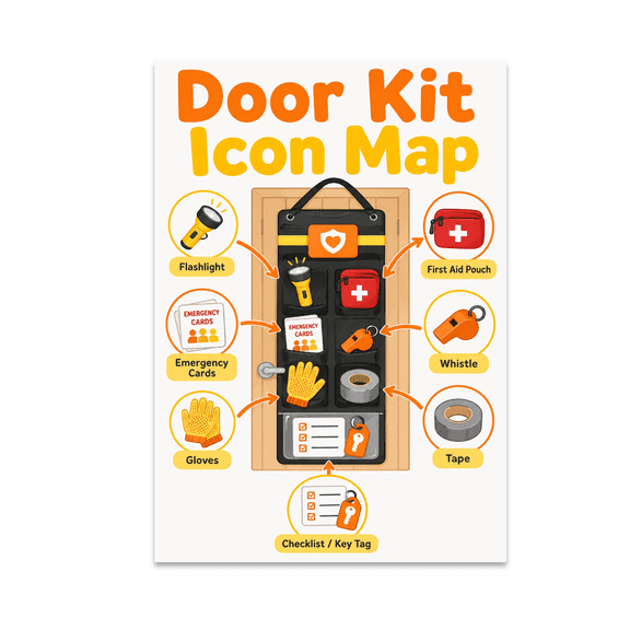 Classroom Door Kit Icon Map - Teacher Decor - 13x19 Poster Print