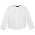 thumbnail image 1 of Classroom Full Sleeve Collar Button Down Basic White Uniform Top (Big Girls), 1 of 3