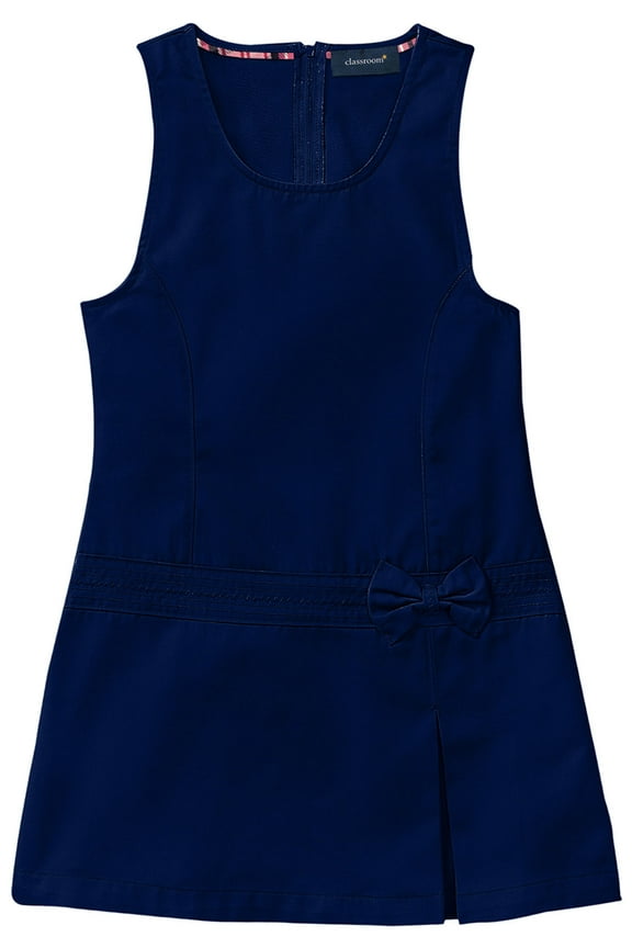 Girl's Zig-Zag Sleeveless School Uniform Jumper, Size 7