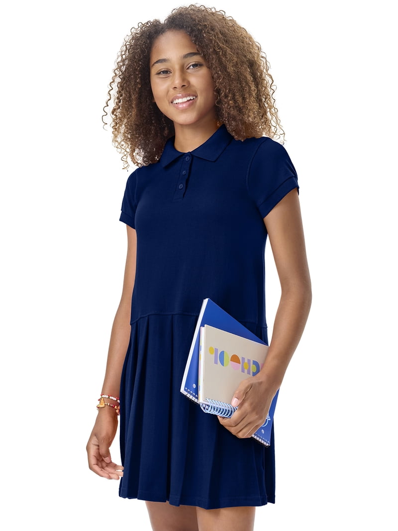 green emerald velvet dress Women Tennis Polo Dresses Ribbed Half Zip Pleated Blue Golf Workout Dress with Built in Shorts and Bra main image 0